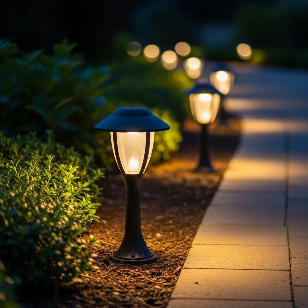 Well-planned pathway lighting guiding the way while complementing landscape design