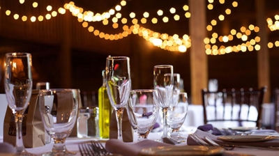 dimmed table at the fine dining restaurant