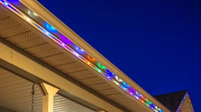 permanent Christmas LED lights installation