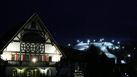 ski resort with lighting