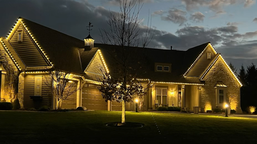 outdoor lighting on a house