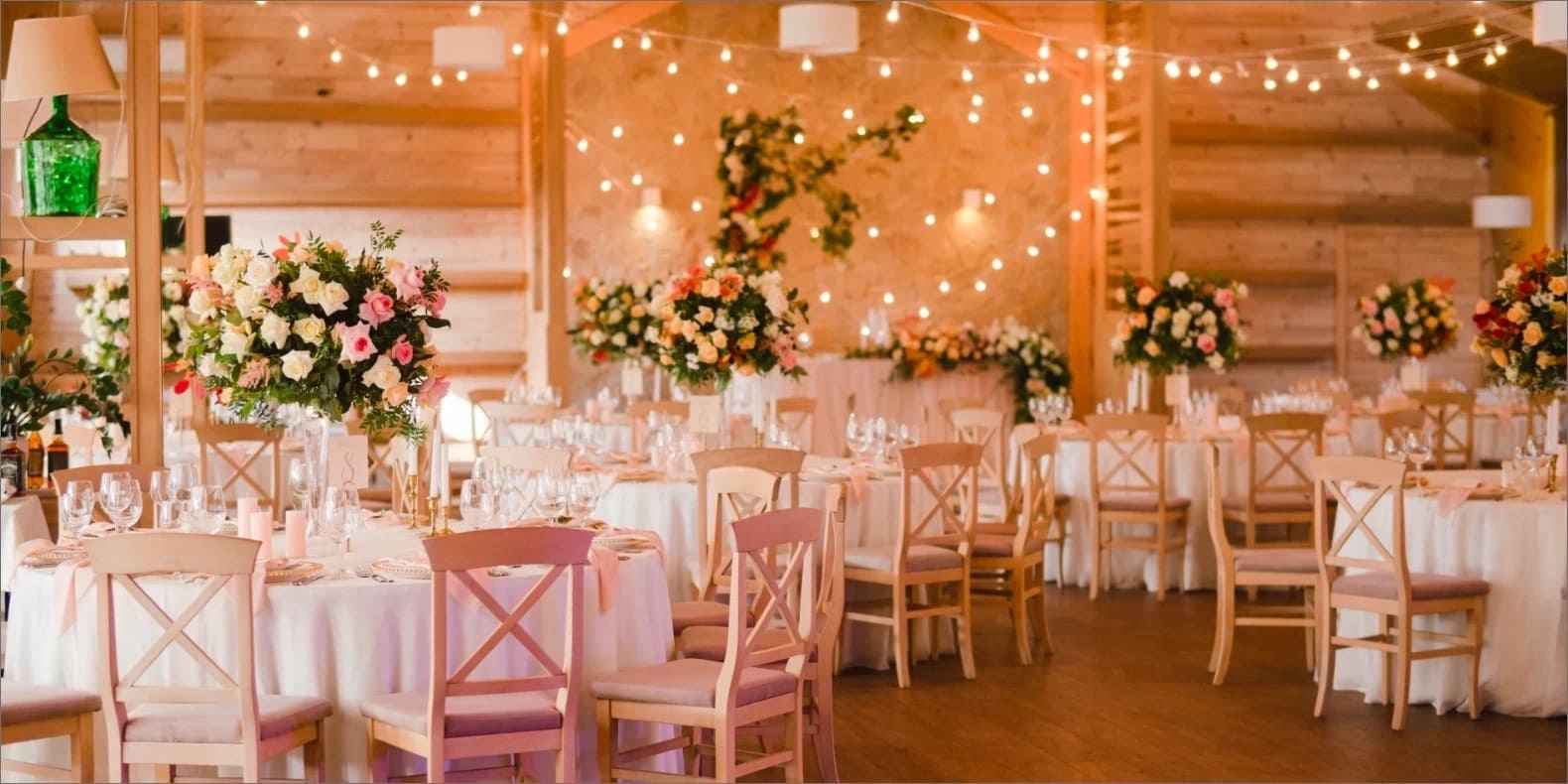 lights decorating event space