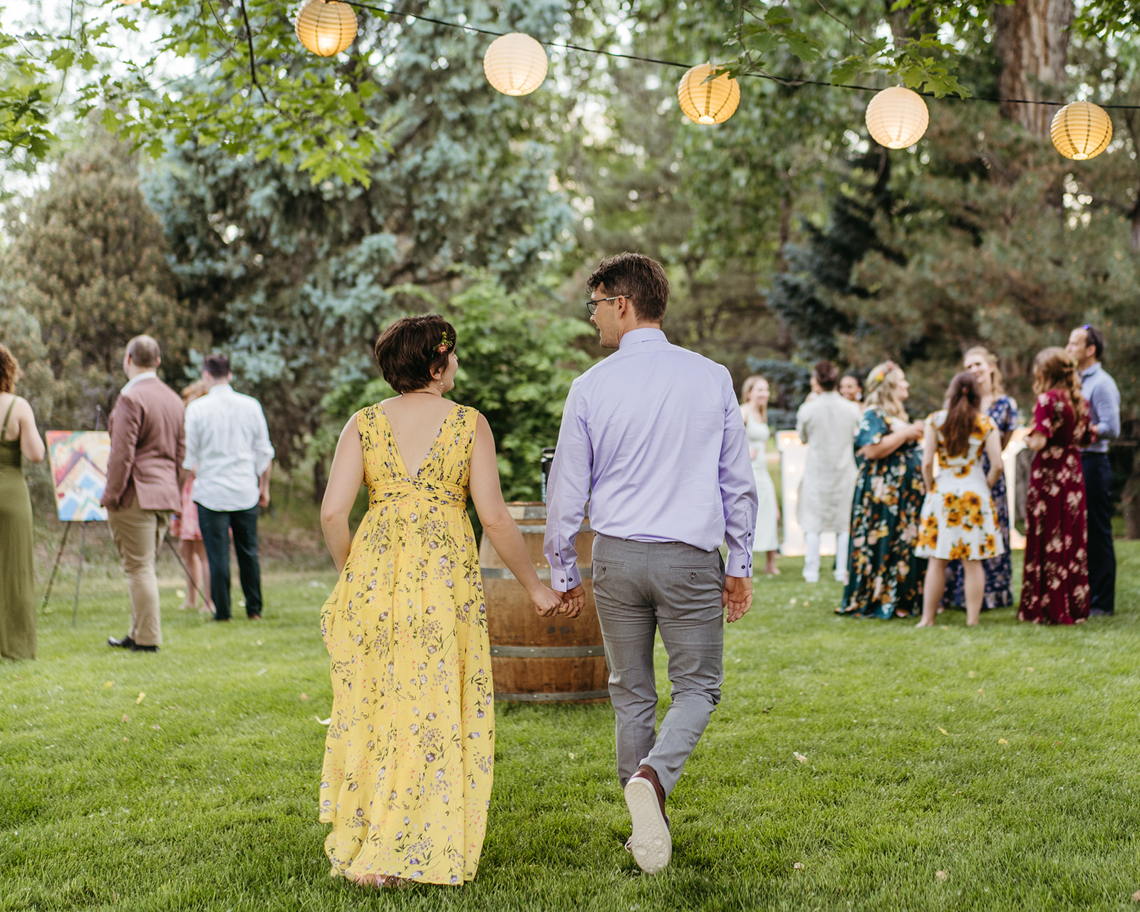 Bistro Lighting with Paper Lanterns