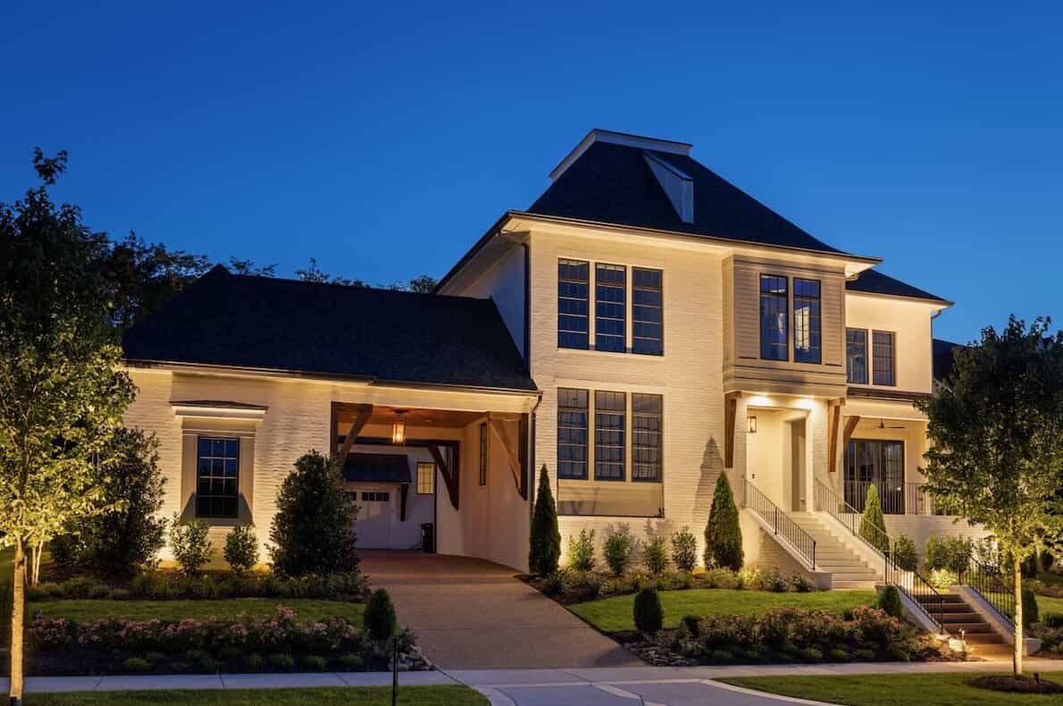 landscape lighting on house