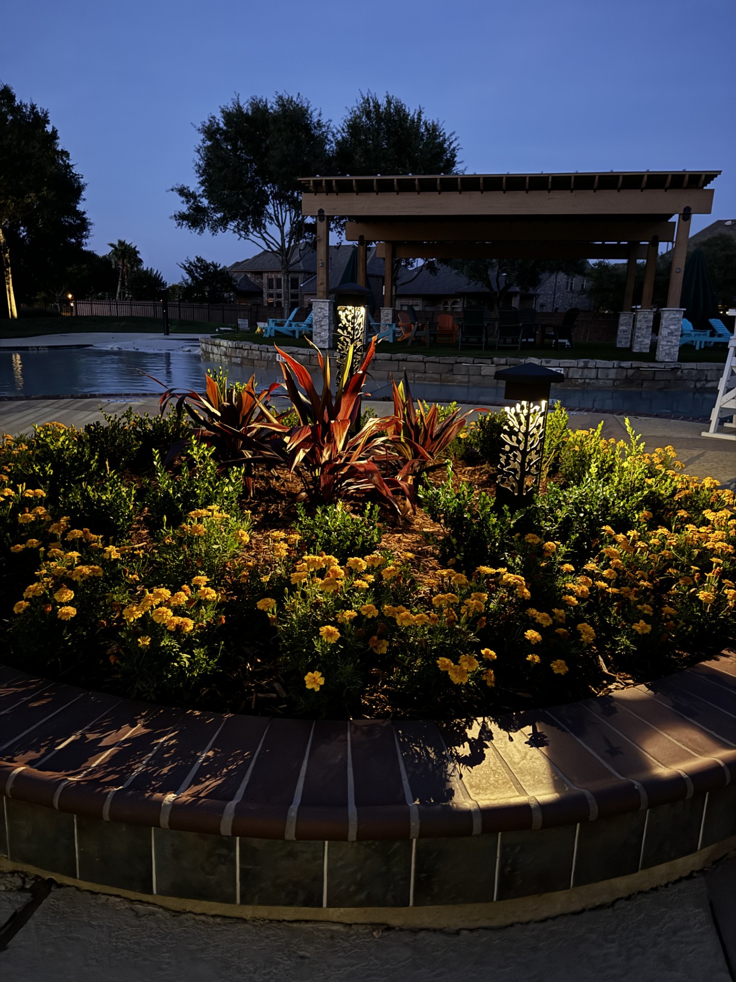 Hand-crafted steel bollards in an ivy-inspired design, beautiful by day and night.