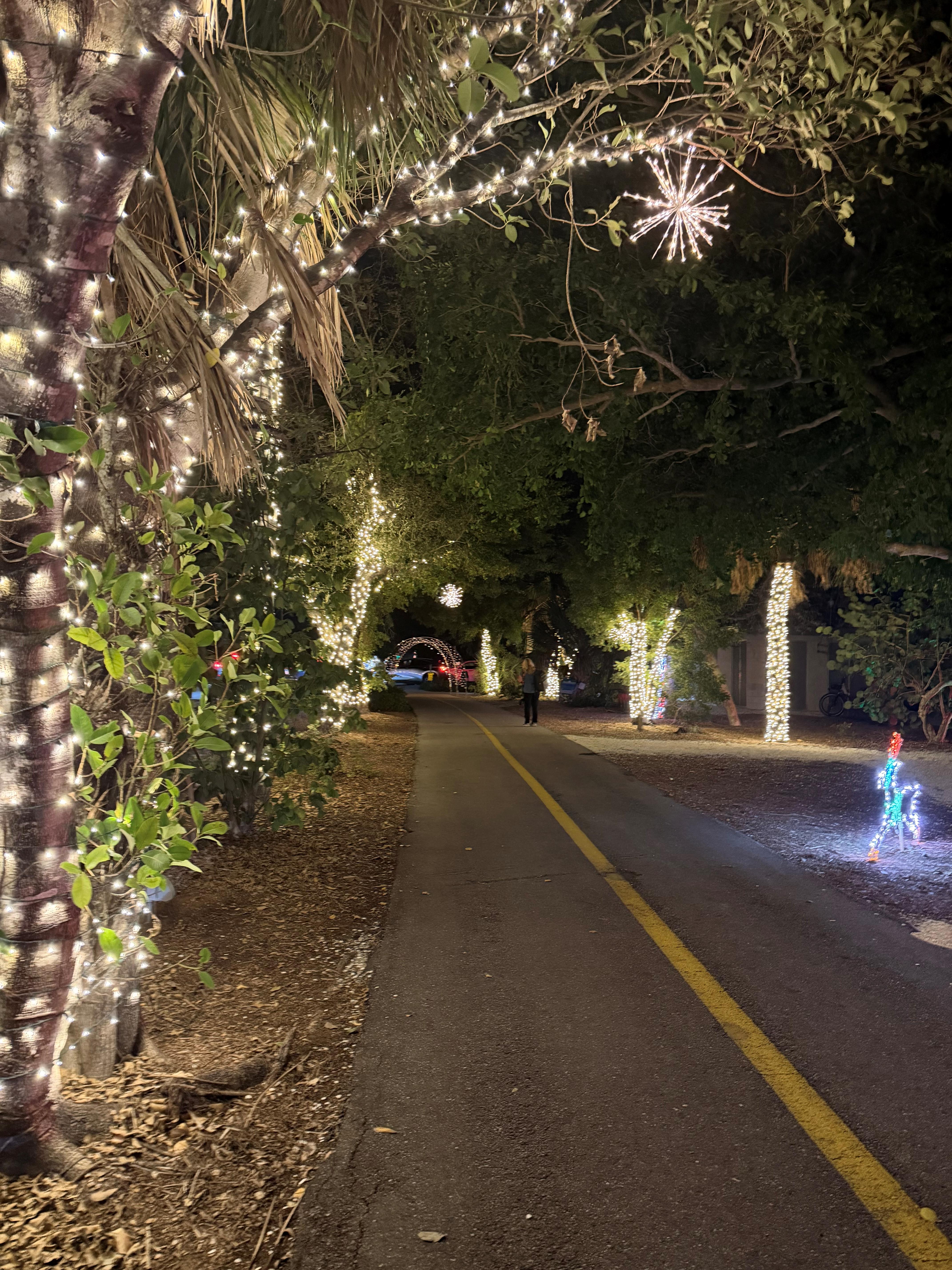 Holiday Lights Sanibel Walkway FL