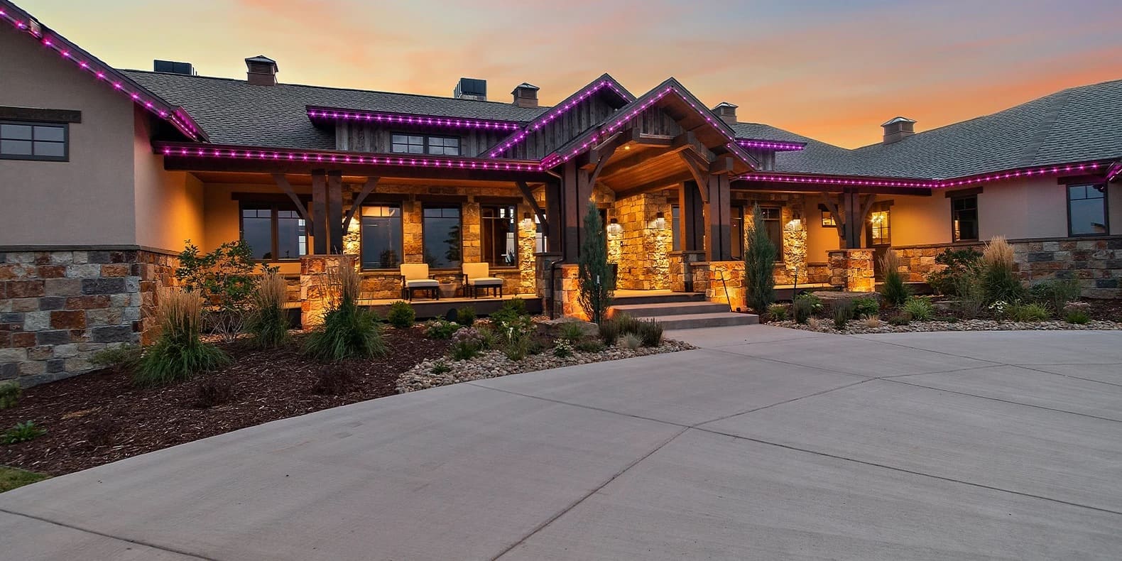 outdoor lighting on house