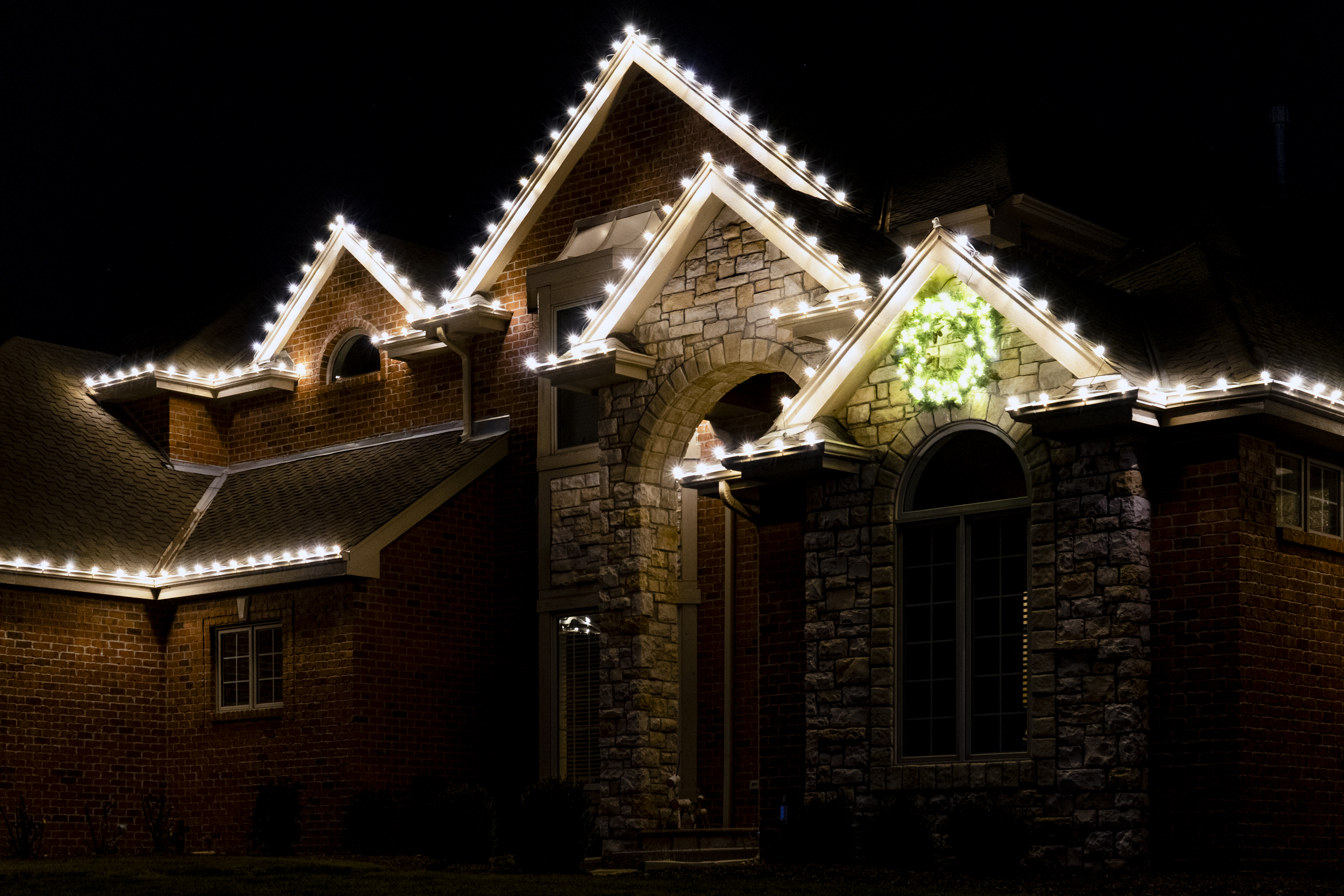 Holiday Lighting on roof
