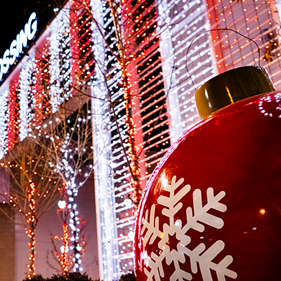 lights on building exterior
