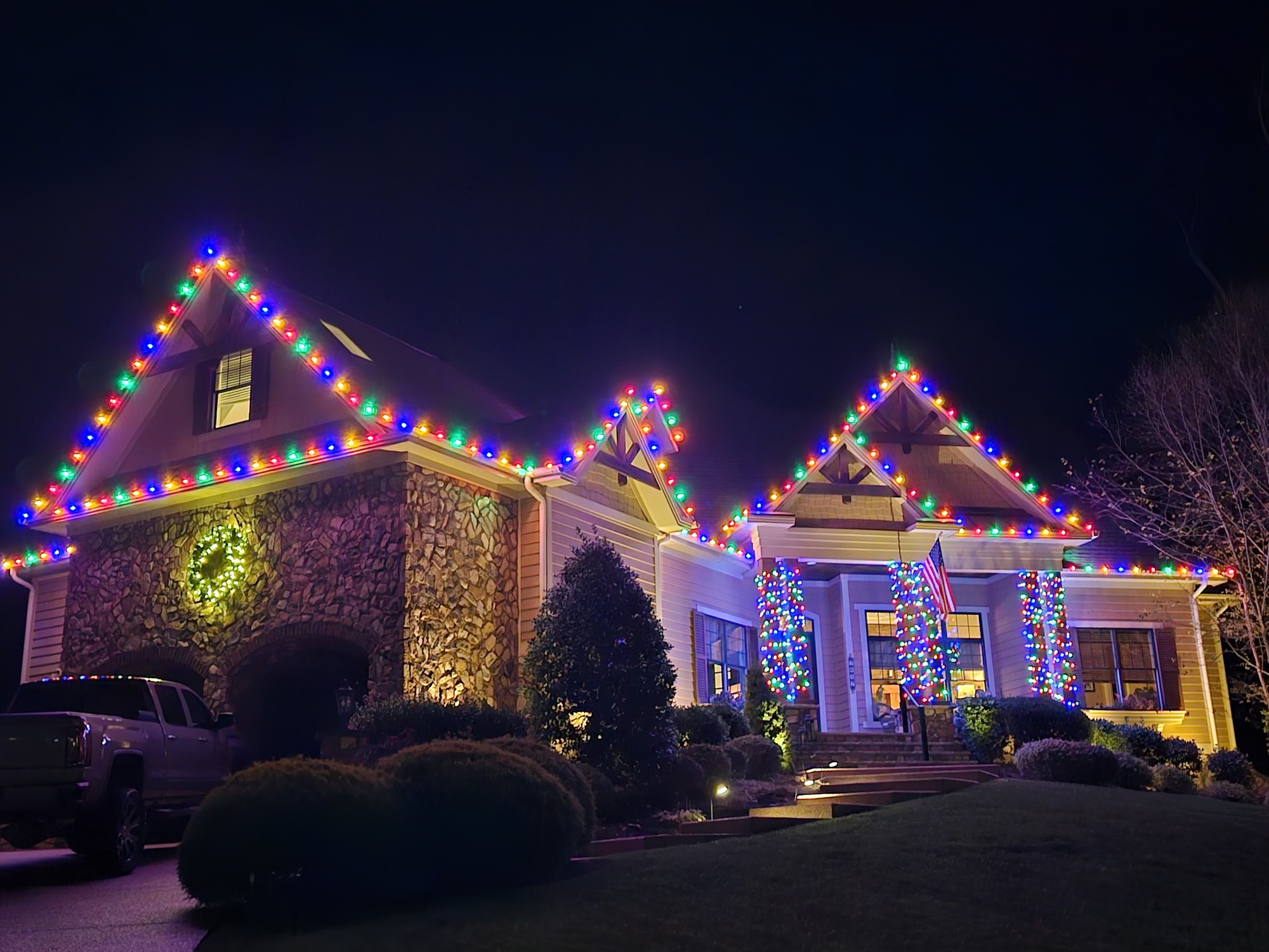 Residential Christmas lights Color